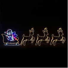 Χριστουγεννιάτικη Φωτιζόμενη Φιγούρα Έλκηθρο LED 504 63Χ57cm & 63Χ75cm   | Aca Lighting | X085043218